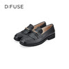 DFuse迪芙斯秋季新款牛皮方头流苏乐福鞋平底单鞋DF33112008 商品缩略图5
