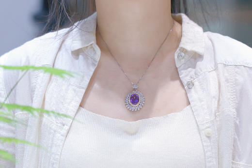 紫水晶吊坠【清羽】，925银镶 商品图5