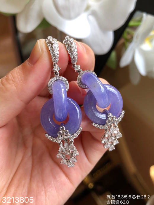 冰紫罗兰双环耳坠【3213805】具体价格微信咨询 商品图3