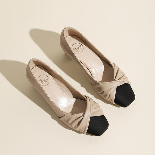 品质好货| Safiya索菲娅2023新款夏二层牛皮浅口玛丽珍粗跟单鞋SF31115798 商品图10