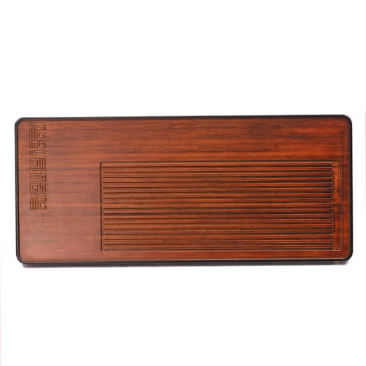祥福行远茶盘 中式家用办公室小型托盘武夷楠竹直排式茶托简约茶台新款茶具茶盘 商品图7