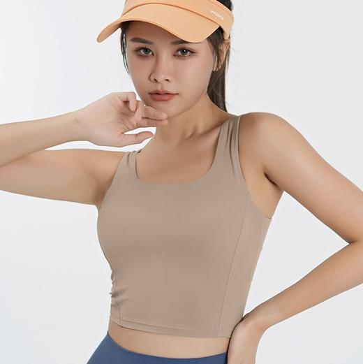 【3~5天发货】跃牌【美度空间】系列一体式固定杯运动内衣方领运动文胸裸感瑜伽背心带胸垫女WX1494（一体式胸垫） 商品图4