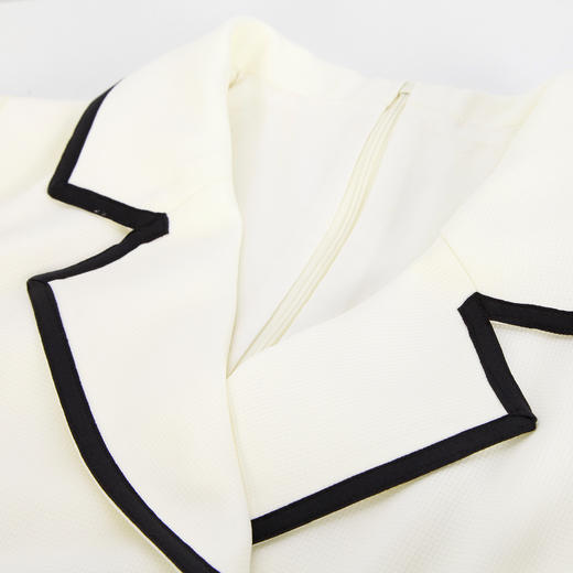 NF8F7斯尔丽瑟俪2023新款撞色镶边荷叶下摆小香风气质显瘦减龄连衣裙 商品图4