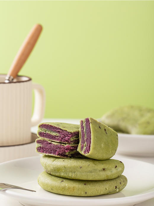 29.9💰30个❗️紫薯饼口味馅料全升级 【奇亚籽抹茶紫薯芋泥饼】 皮薄馅满  新加抹茶：细腻不甜腻，软糯不粘牙，每天现做现发，短保20天更新鲜 开袋即食 商品图3