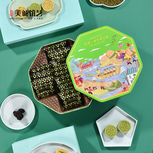 【香港美诚】花漾·冰沙绿豆糕416克 商品图2