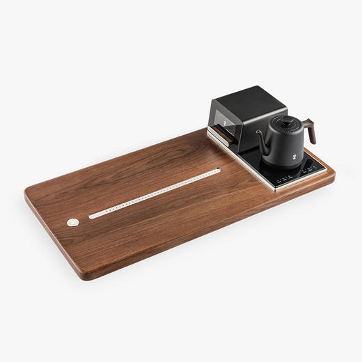 鸣盏 黑胡桃实木茶盘MZ5001+煮茶器MZ151[福利品] 商品图0