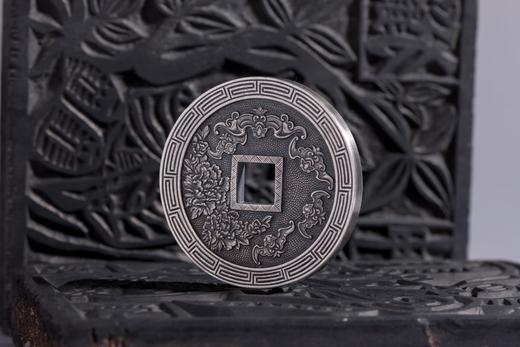 矩德泉坊 纯银手作   富贵荣华刻花（5.4厘米版）627 商品图5