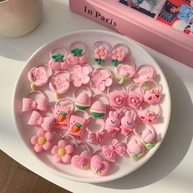 婴儿可爱扎头发绳儿童皮筋扎辫子不伤发宝宝拇指发圈女孩发绳头饰