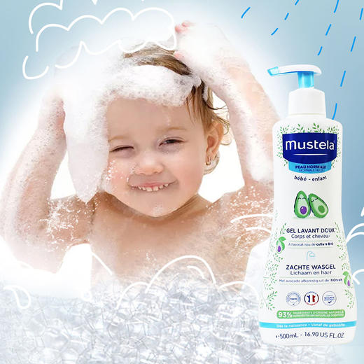 妙思乐Mustela沐浴露洗护二合一500ml 商品图2