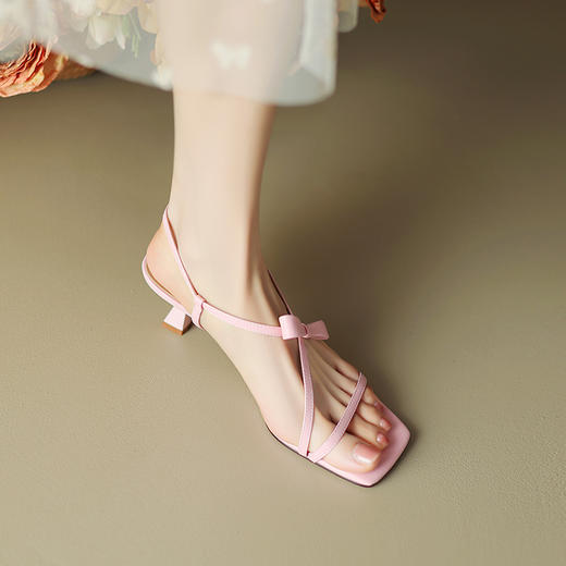优雅百搭，蝴蝶结纯色凉鞋HB-Z509 商品图8