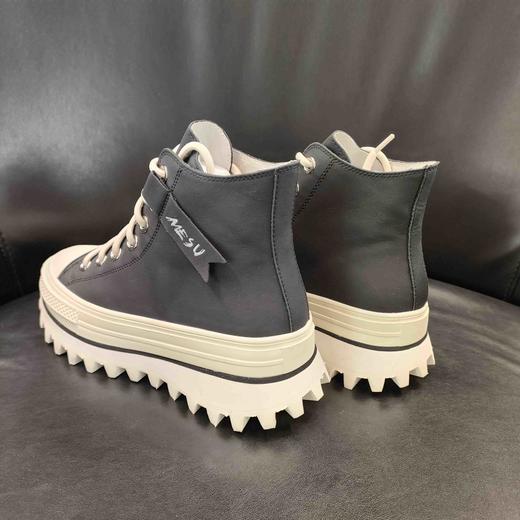 LFGJ 4907英伦风潮ins真皮高帮松糕板鞋 商品图2