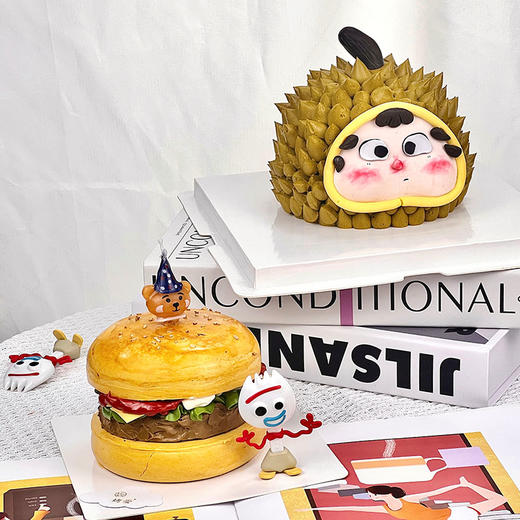 烤爱·生日蛋糕系列·我的汉堡叉子先生·巧克力奶油·聚会生日节日【仅限深圳同城配送】 商品图3