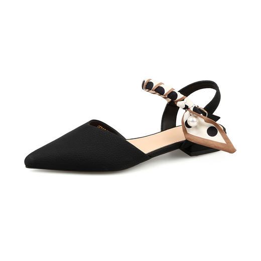 品质好货| Safiya索菲娅2023新款二层牛皮一脚蹬丝带尖头低跟单鞋SF31115774 商品图6