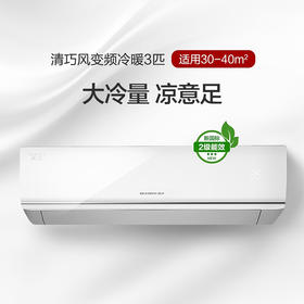 【拍定金享绿色节能补贴 云闪付到手价6299元】清巧风变频冷暖2级能效挂机空调 自清洁大风量客厅用 3匹