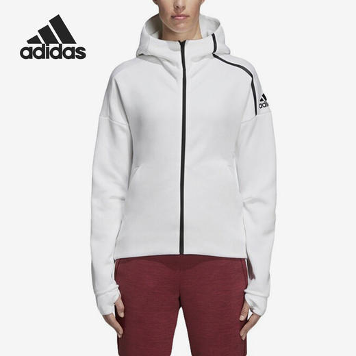 Adidas/阿迪达斯春秋新款ZNE女子舒适连帽休闲运动外套DN8508 商品图0