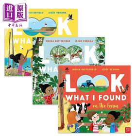 【中商原版】Look What I Found 大自然动植物故事绘本3册套装 Woods森林 Farm农场 Seaside海边 英文原版 进口图书 儿童绘本