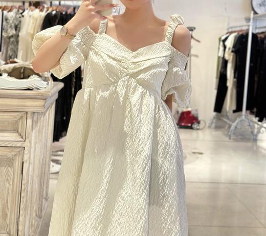 【门店同款】夏季小众设计感复古泡泡袖连衣裙 150713444 商品图1