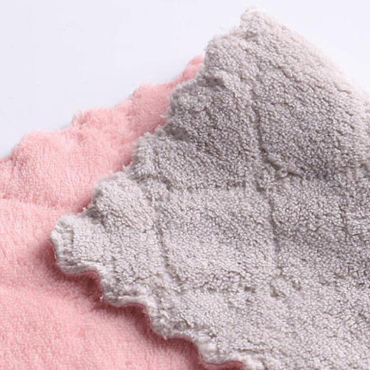 【8条装清洁好帮手】5秒除菌、吸油清洁布！告别传统抹布潮湿、掉毛，加厚超纤维 双面珊瑚绒厨房抹布强吸水柔软洗碗巾干湿两用百洁布 商品图2