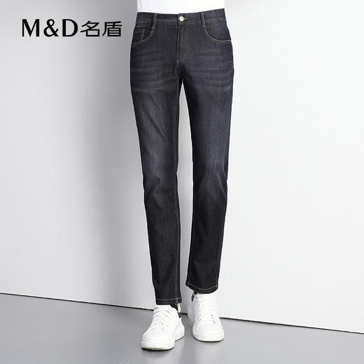 【菁英同款】名盾男士牛仔裤夏季薄款直筒中腰耐磨弹力长裤36512 商品图5