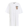 MOSCHINO 莫斯奇诺 女士棉质小熊徽标印花圆领短袖T恤裙 白色 0445 0440 1001 商品缩略图0