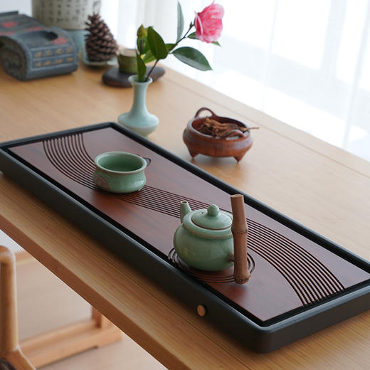 祥福归宁茶盘 现代纯天然高端家用干泡台茶台茶具托盘茶海茶几茶盘 商品图3