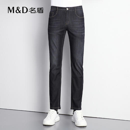 【菁英同款】名盾男士牛仔裤夏季薄款直筒中腰耐磨弹力长裤36512 商品图1