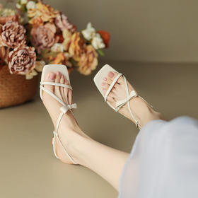 优雅百搭，蝴蝶结纯色凉鞋HB-Z509