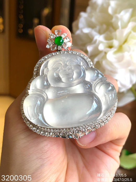 玻璃佛公吊坠【3200305】具体价格微信咨询 商品图0