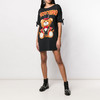 MOSCHINO COUTURE 莫斯奇诺 女士棉质圣诞熊徽标印花短袖T恤裙 黑色 0447 0565 1555 商品缩略图3