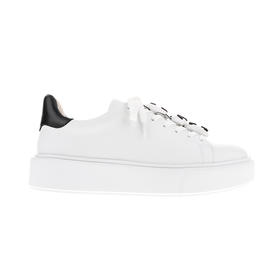 sheme国宝小白系列烫钻熊猫头运动休闲男女同款系带运动鞋可定制