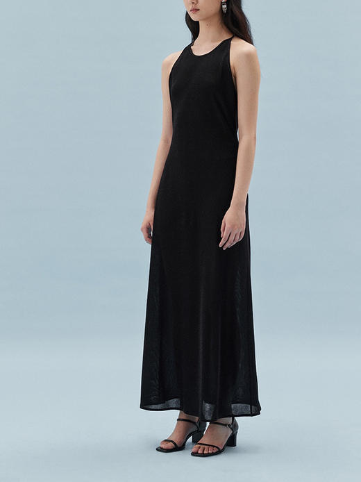 HOSIKARI｜HO23SS24 星空挂脖露背针织连衣裙 [ 黑 / 蓝 ] 商品图8