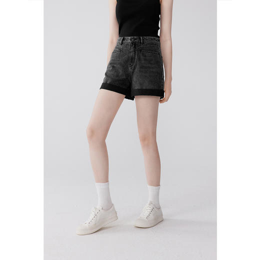 【严选】诗凡黎夏脚口卷边短裤SE5150011 商品图1