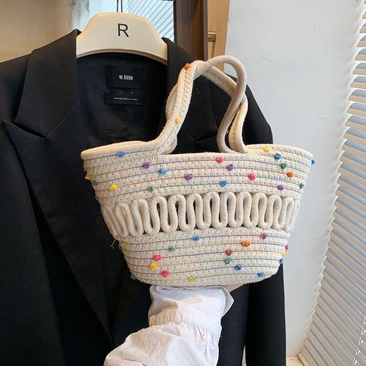福利款丨棉线编织包海边时尚百搭手提单肩包 商品图4