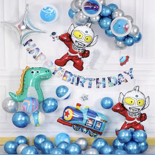 生日气球套装乳胶铝膜气球大人男孩女孩生日装饰场景周岁宴背景墙布置气1套 商品图7