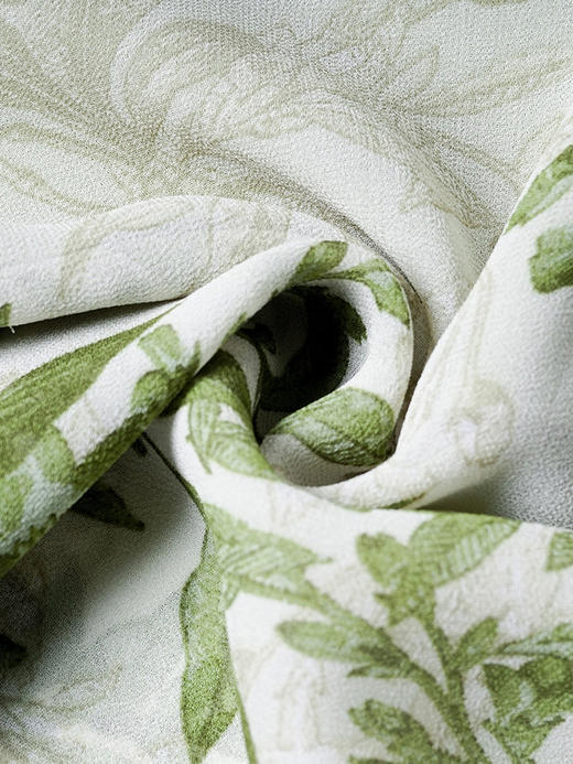 米思阳2025夏季新款文艺印花收腰裙小众打揽显瘦雪纺连衣裙女1577 商品图4