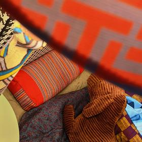 [屁侠推荐]忆歌老粗布荞麦颈椎枕 优选出口级荞麦壳枕头 （随机颜色赠送老粗布围裙一条）