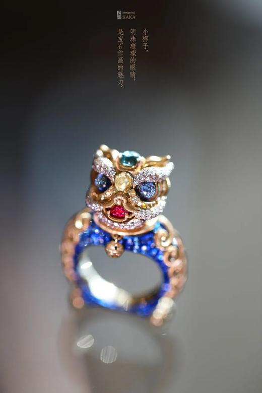 宝石作画，光影游戏｜艺术品小狮子戒指 商品图5