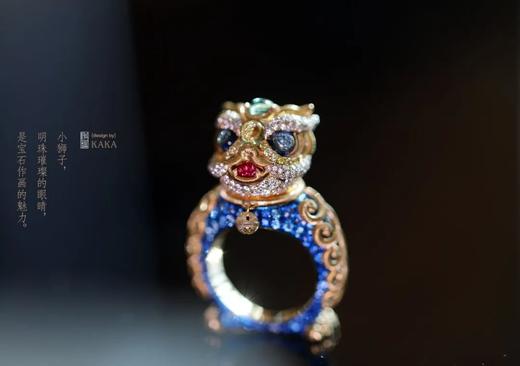 宝石作画，光影游戏｜艺术品小狮子戒指 商品图2