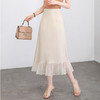 修身气质，夏款过膝长款雪纺荷叶边拼接时尚鱼尾裙高腰半身裙MYX-8885 商品缩略图2