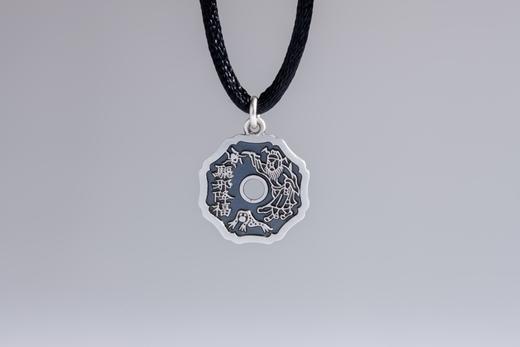 矩德泉坊 纯银手作   驱邪降福背五毒图（1.6厘米版）647 商品图0