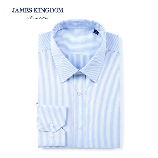 【混纺棉纤长袖】男士商务正装长袖衬衫简约百搭多色职业工装衬衣 商品图4