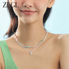 ZEGL设计师冰透小彩串彩色叠戴项链女轻奢小众锁骨链 商品缩略图1
