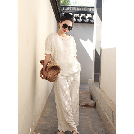 【抖音专属】阔腿裤（21709184-山矾） 商品图0