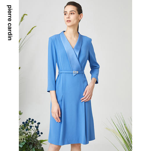 皮尔卡丹女装春季新款气质端庄轻奢修身连衣裙P3105E3055L0 商品图2