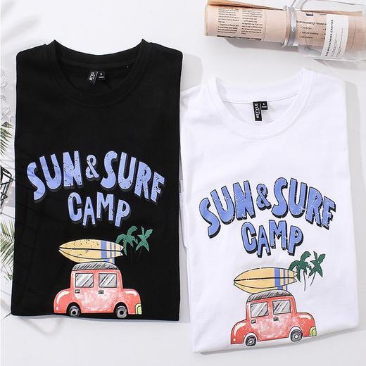 韩都衣舍卡通印花短袖T恤女2023夏装日系古着宽松短袖上衣DX0045 商品图3