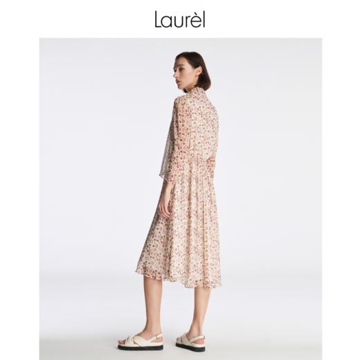 【环保真丝】Laurel劳芮 趣味图案飘带领连衣裙LWL342Y12500 商品图5