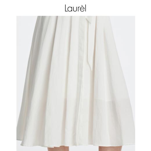Laurel劳芮 双压褶通勤系带简约衬衫连衣裙LWD341Y03700 商品图7