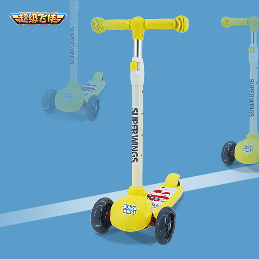 超级飞侠 3-6宝宝单脚可坐可折叠滑板车MP-SW2102儿童滑板车 商品图1
