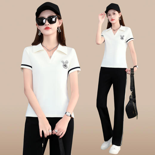 夏季新款，洋气短袖长裤显瘦两件套运动装WH-Z2317 商品图2