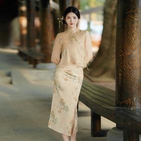 【服装鞋包】新中式古风套装女气质复古国风上衣半身裙两件套